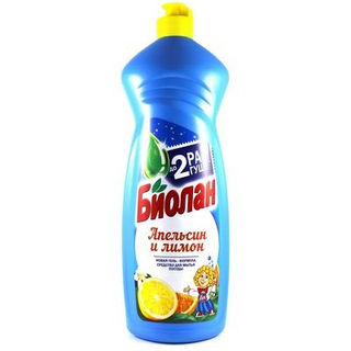 Жидкость для мытья посуды Биолан Апельсин и  Лимон, 900 мл